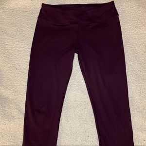 Purple Fabletics PowerHold Capri leggings